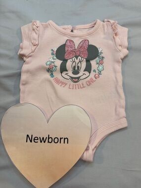 Disney Pink Minnie Mouse Newborn One-Piece
